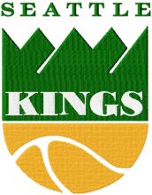 Seattle Kings logo embroidery design