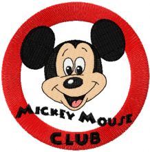 Mickey Mouse Club Logo embroidery design