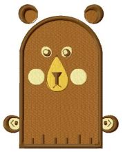 Bear glove embroidery design