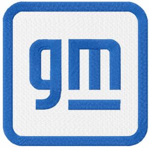 General Motors 2021 logo embroidery design