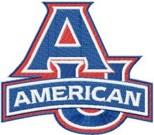 American University Logo embroidery design