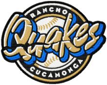 Rancho Cucamonga Quakes Logo embroidery design