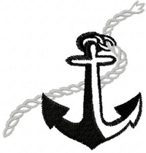 Anchor 4 embroidery design