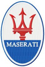 Maserati logo embroidery design