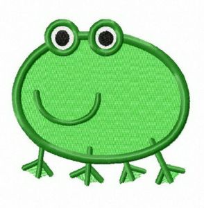 Frog from Peppa Pig embroidery design