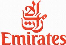 Emirates Airlines logo embroidery design