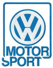 Volkswagen motor sport embroidery design