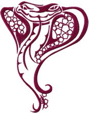 Tribal Snake embroidery design