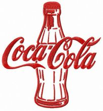 Coca-Cola bottle embroidery design