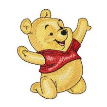 Baby Pooh Happy embroidery design