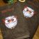 Towels with owl glasses embroidery design