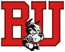 Boston University Terriers logo embroidery design