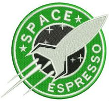 Space espresso embroidery design