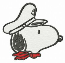Snoopy the captain muzzle embroidery design