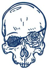 Romantic skull 4 embroidery design