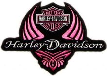 Harley Davidson Ladies logo embroidery design
