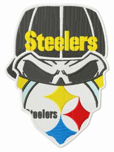Steelers dead fan embroidery design