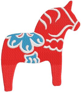 Dala Horse embroidery design