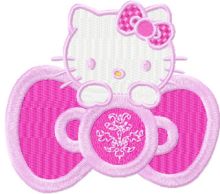 Hello Kitty Pink embroidery design