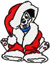 Christmas Puppy embroidery design
