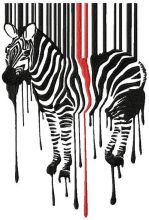 Hiding zebra embroidery design
