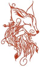 Forest fox spirit 3 embroidery design
