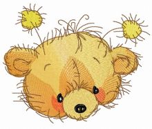 Teddy bear muzzle embroidery design