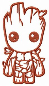 Young Groot embroidery design