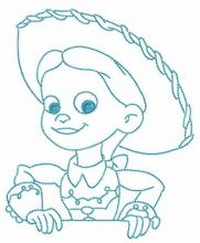 Cowgirl from Toy Story embroidery design