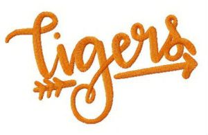 Tigers fan logo embroidery design