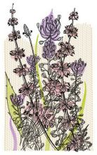 Fragrant field herbs embroidery design