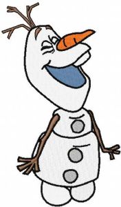 Happy Olaf 6 embroidery design