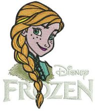 Anna Frozen embroidery design
