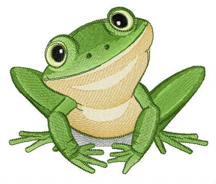 Southern laughing tree frog machine embroidery design