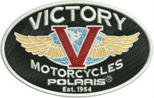 Victory motocycles Polaris logo embroidery design