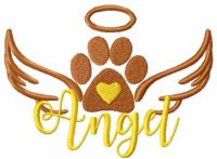Loving angel dog free embroidery design