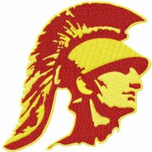 Southern California Trojan Logo embroidery design