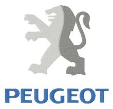 Peugeot alternative logo embroidery design