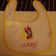 Minnie Mouse embroidered on baby bib