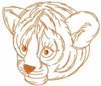 Baby tiger free embroidery design