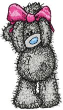 Teddy Bear Girl embroidery design