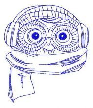 Owl the pilot 3 embroidery design
