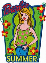 Barbie Summer Style embroidery design