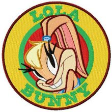 Lola bunny badge embroidery design