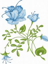 Blue Rose embroidery design