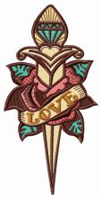 Love dagger 3 embroidery design