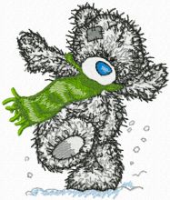 Teddy Bear like winter embroidery design