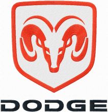 Dodge logo embroidery design