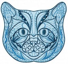 Mosaic cat 2 embroidery design