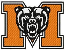 Mercer Bears logo embroidery design